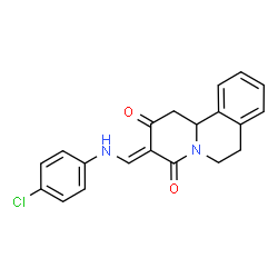 3-[(4-CHLOROANILINO)METHYLENE]-1,6,7,11B-TETRAHYDRO-2H-PYRIDO[2,1-A]ISOQUINOLINE-2,4(3H)-DIONE structure