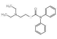 S-[2-(diethylamino)ethyl] N,N-diphenylcarbamothioate Structure