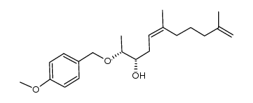 (-)-(2R,3S,5Z)-2-(4-methoxybenzyloxy)-6,10-dimethylundeca-5,10-dien-3-ol Structure