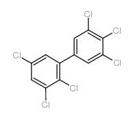 2,3,3',4',5,5'-Hexachlorobiphenyl structure