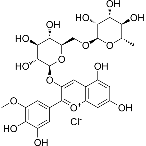 Petunidin 3-rutinoside结构式