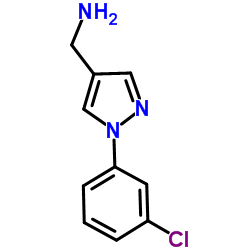 1-[1-(3-Chlorophenyl)-1H-pyrazol-4-yl]methanamine结构式