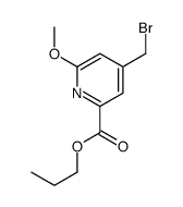 Propyl 4-(bromomethyl)-6-methoxy-2-pyridinecarboxylate Structure