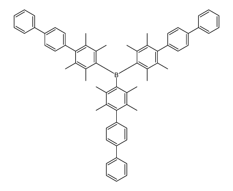 tris[2,3,5,6-tetramethyl-4-(4-phenylphenyl)phenyl]borane结构式