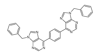 9-benzyl-6-[4-(9-benzylpurin-6-yl)phenyl]purine结构式