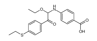 4-[[1-ethoxy-2-(4-ethylsulfanylphenyl)-2-oxoethyl]amino]benzoic acid Structure