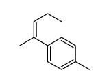 1-methyl-4-pent-2-en-2-ylbenzene结构式