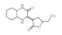 (3Z)-3-(5-ethyl-2-oxo-oxolan-3-ylidene)-1,4,4a,5,6,7,8,8a-octahydroquinoxalin-2-one Structure