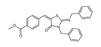 methyl 4-[(Z)-(3-benzyl-2-benzylimino-4-oxo-1,3-thiazolidin-5-ylidene)methyl]benzoate Structure