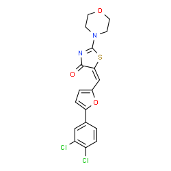 (5E)-5-{[5-(3,4-dichlorophenyl)furan-2-yl]methylidene}-2-(morpholin-4-yl)-1,3-thiazol-4(5H)-one picture