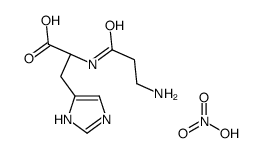 (2S)-2-(3-aminopropanoylamino)-3-(1H-imidazol-5-yl)propanoic acid,nitric acid结构式