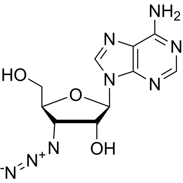 3'-Azido-3'-deoxyadenosine Structure