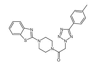 Piperazine, 1-(2-benzothiazolyl)-4-[[5-(4-methylphenyl)-2H-tetrazol-2-yl]acetyl]- (9CI) Structure