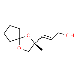 2-Propen-1-ol,3-[(2R)-2-methyl-1,4-dioxaspiro[4.4]non-2-yl]-,(2E)-(9CI)结构式