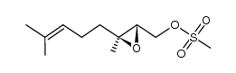 ((2S,3S)-3-methyl-3-(4-methylpent-3-en-1-yl)oxiran-2-yl)methyl methanesulfonate结构式