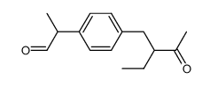 2-[4-(2-ethyl-3-oxobutyl)phenyl]propionaldehyde结构式