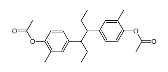 optically inactive 3,4-bis-(4-acetoxy-3-methyl-phenyl)-hexane结构式