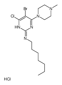 5-bromo-4-chloro-N-heptyl-6-(4-methylpiperazin-1-yl)pyrimidin-2-amine,hydrochloride结构式