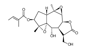 2-Methyl-2-butenoic acid [decahydro-8-hydroxy-7-hydroxymethyl-1a,3b-dimethyl-6-oxo-3H-bisoxireno[3,3a:7,8]azuleno[6,5-b]furan-2-yl] ester picture