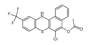 5-acetoxy-6-chloro-10-trifluoromethyl-12H-benzo[a]phenothiazine Structure