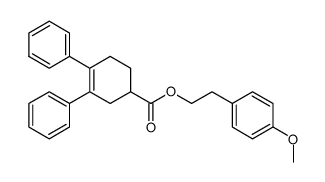 3,4-Diphenyl-cyclohex-3-enecarboxylic acid 2-(4-methoxy-phenyl)-ethyl ester结构式