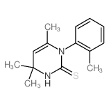 2(1H)-Pyrimidinethione,3,4-dihydro-4,4,6-trimethyl-1-(2-methylphenyl)- Structure