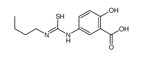 5-(butylcarbamothioylamino)-2-hydroxybenzoic acid结构式