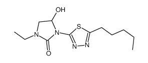 1-ethyl-4-hydroxy-3-(5-pentyl-1,3,4-thiadiazol-2-yl)imidazolidin-2-one Structure