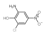 2-氨基-6-氯-4-硝基苯酚结构式