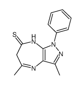 3,5-dimethyl-1-phenyl-6,8-dihydro-1H-pyrazolo[3,4-b][1,4]diazepine-7-thione Structure