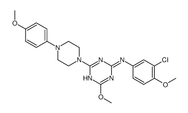 N-(3-chloro-4-methoxyphenyl)-4-methoxy-6-[4-(4-methoxyphenyl)piperazin-1-yl]-1,3,5-triazin-2-amine结构式