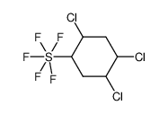 2,4,5-trichloropentafluorosulfanylcyclohexane结构式