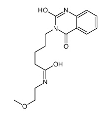 5-(2,4-dioxo-1H-quinazolin-3-yl)-N-(2-methoxyethyl)pentanamide结构式