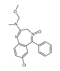 7-Chloro-2-(N-methoxymethyl-N-methylamino)-5-phenyl-3H-1,4-benzodiazepine 4-oxide Structure