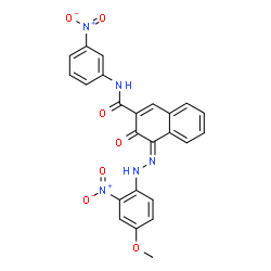 3-hydroxy-4-[(4-methoxy-2-nitrophenyl)azo]-N-(3-nitrophenyl)naphthalene-2-carboxamide Structure