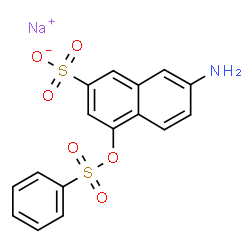 7-Amino-4-[(phenylsulfonyl)oxy]-2-naphthalenesulfonic acid sodium salt Structure