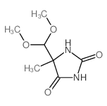 2,4-Imidazolidinedione,5-(dimethoxymethyl)-5-methyl- Structure