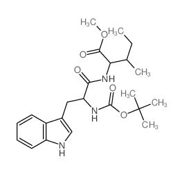 L-Isoleucine,N-[(1,1-dimethylethoxy)carbonyl]-L-tryptophyl-, methyl ester structure