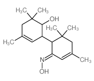 2-[(2E)-2-hydroxyimino-4,6,6-trimethyl-1-cyclohex-3-enyl]-4,6,6-trimethyl-cyclohex-3-en-1-ol structure