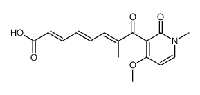 (2E,4E,6E)-8-[4-methoxy-1,2-dihydro-1-methyl-2-oxo-3-pyridinyl]-7-methyl-8-oxo-2,4,6-octatrienoic acid Structure