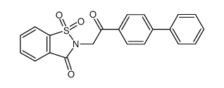 2-(2-([1,1'-biphenyl]-4-yl)-2-oxoethyl)benzo[d]isothiazol-3(2H)-one 1,1-dioxide Structure