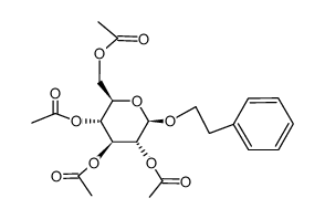 2-phenylethanol 2,3,4,6-tetra-O-acetyl-β-D-glucopyranoside Structure