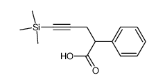 2-phenyl-5-trimethylsilyl-4-pentynoic acid Structure