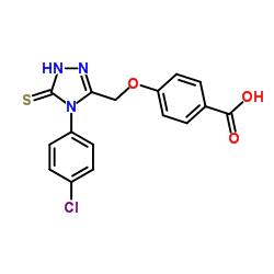 4-{[4-(4-Chlorophenyl)-5-thioxo-4,5-dihydro-1H-1,2,4-triazol-3-yl]methoxy}benzoic acid Structure