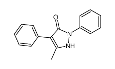 5-methyl-2,4-diphenyl-1H-pyrazol-3-one结构式