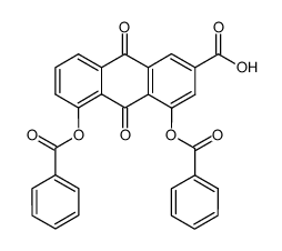 4,5-bis-benzoyloxy-9,10-dioxo-9,10-dihydro-anthracene-2-carboxylic acid Structure