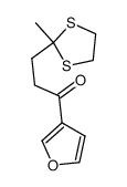 3-[4,4-(ethylenedithio)pentanoyl]furan结构式