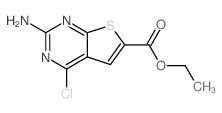 ethyl 2-amino-4-chlorothieno[2,3-d]pyrimidine-6-carboxylate structure