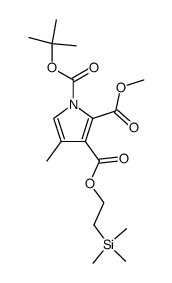 1-(tert-butyl) 2-methyl 3-(2-(trimethylsilyl)ethyl) 4-methyl-1H-pyrrole-1,2,3-tricarboxylate结构式