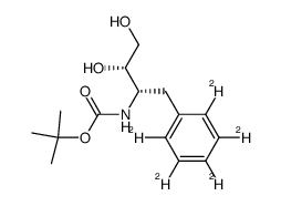 S-1-[N-(tert-butyloxycarbonyl)amino]-1-[2H5]benzyl-propan-2S,3-diol Structure